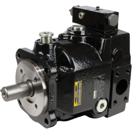 Industrial-grade Parker PV pump with a durable black paint finish